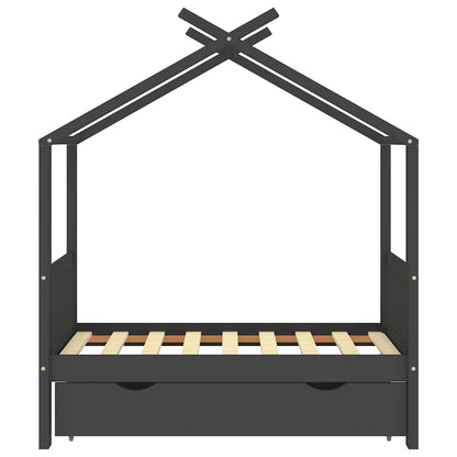 Giroletto per Bambini con Cassetto in Legno di Pino 70x140cm - homemem39
