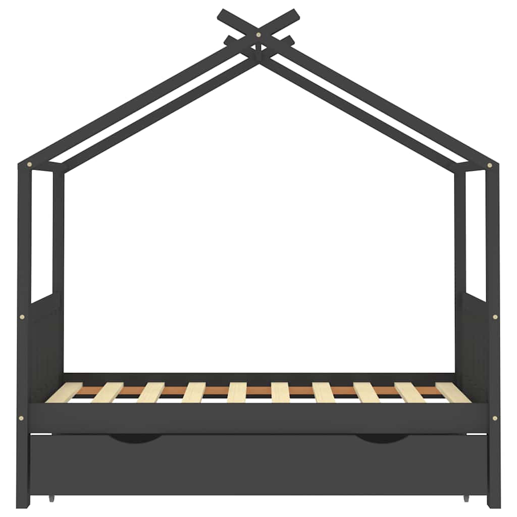 Giroletto per Bambini con Cassetto in Legno di Pino 80x160cm - homemem39