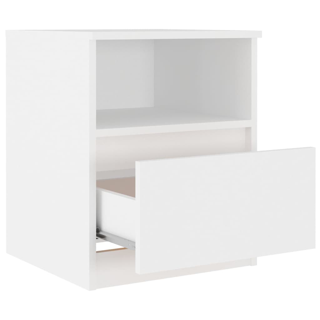Comodini 2 pz Bianchi 40x40x50 cm in Legno Multistrato - homemem39