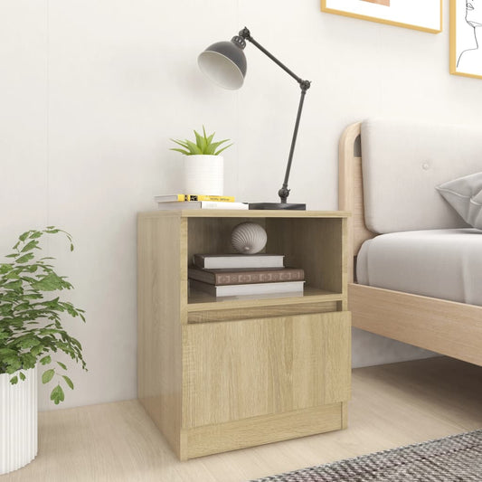 Comodino Rovere Sonoma 40x40x50 cm in Legno Multistrato - homemem39