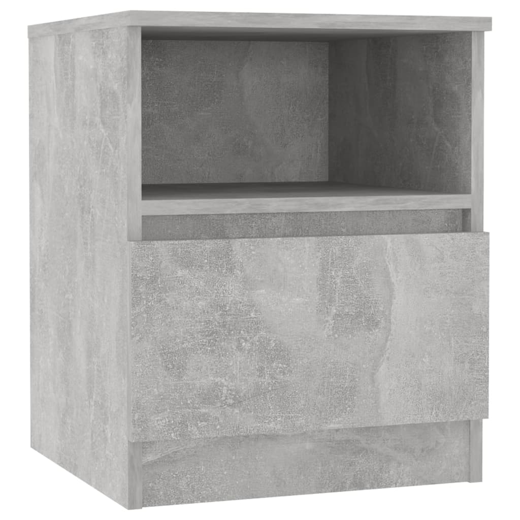 Comodini 2 pz Grigio Cemento 40x40x50 cm in Legno Multistrato - homemem39