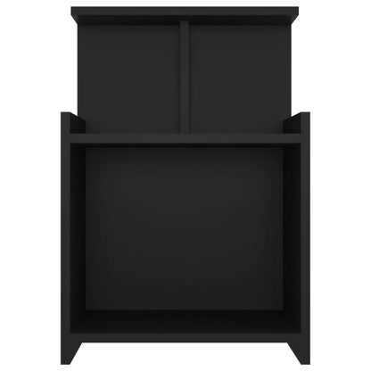 Comodino Nero 40x35x60 cm in Legno Multistrato - homemem39