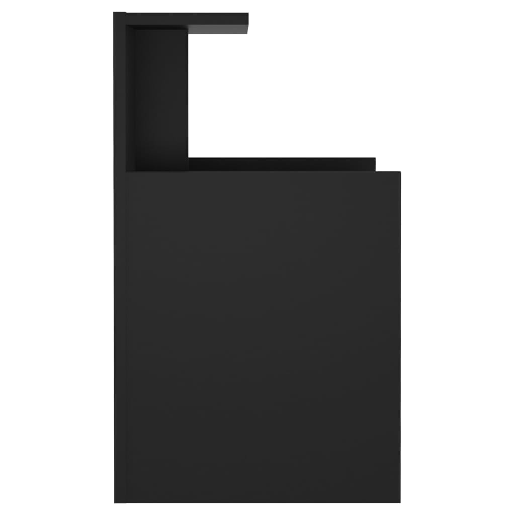 Comodini 2pz Neri 40x35x60 cm in Legno Multistrato - homemem39