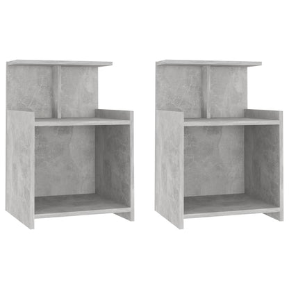 Comodini 2pz Grigio Cemento 40x35x60 cm in Legno Multistrato - homemem39
