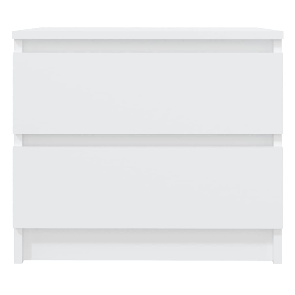 Comodino Bianco 50x39x43,5 cm in Legno Multistrato - homemem39