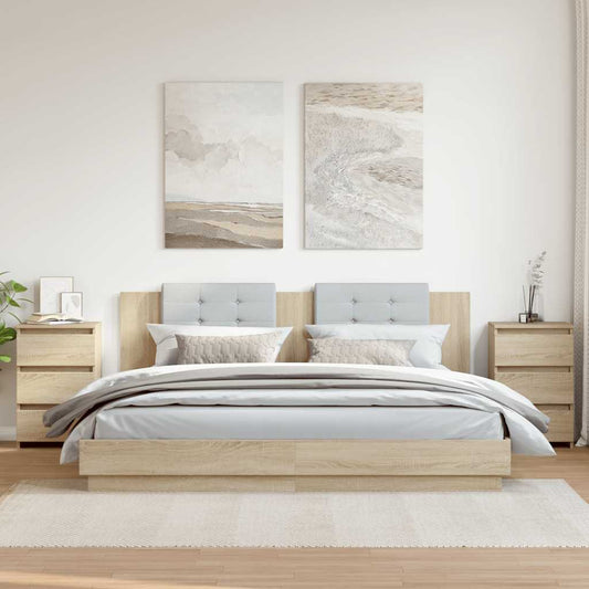 Comodini 2 pz Rovere Sonoma 40x35x62,5 cm in Legno Multistrato - homemem39