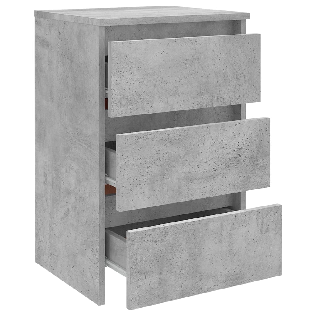 Comodino Grigio Cemento 40x35x62,5 cm in Legno Multistrato - homemem39
