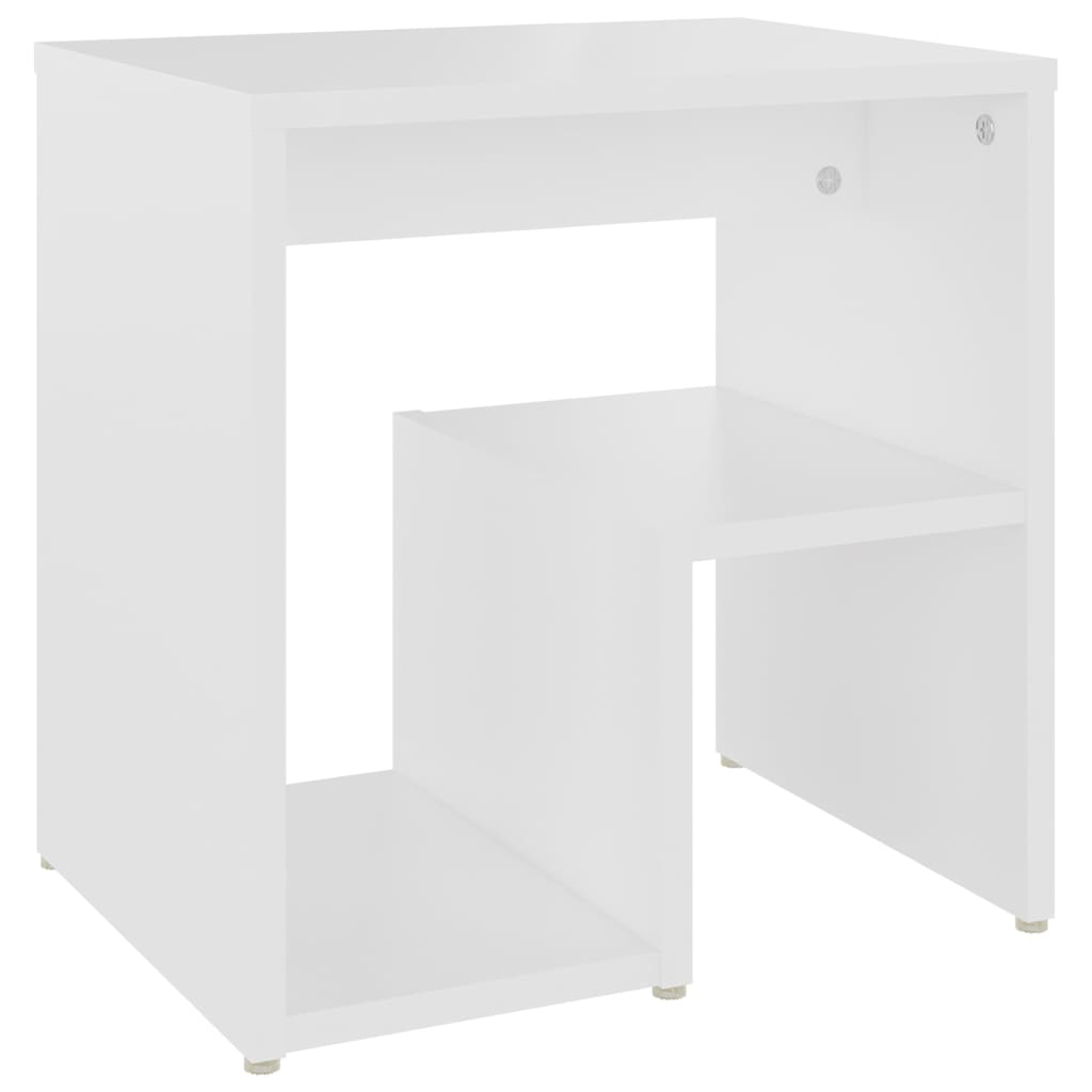 Comodino Bianco 40x30x40 cm Legno Ingegnerizzato | homemem39