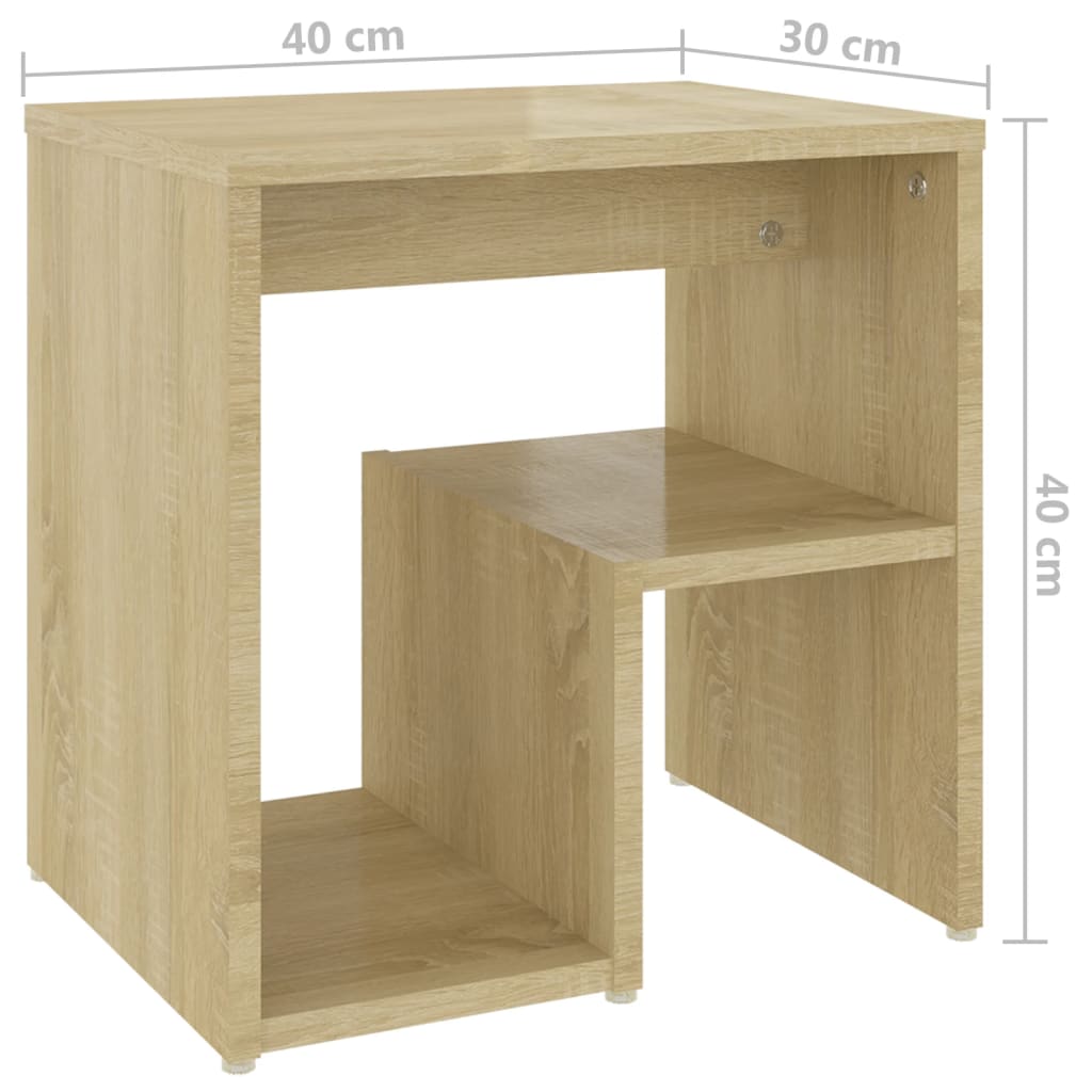 Comodino Rovere Sonoma 40x30x40 cm in Legno Multistrato - homemem39