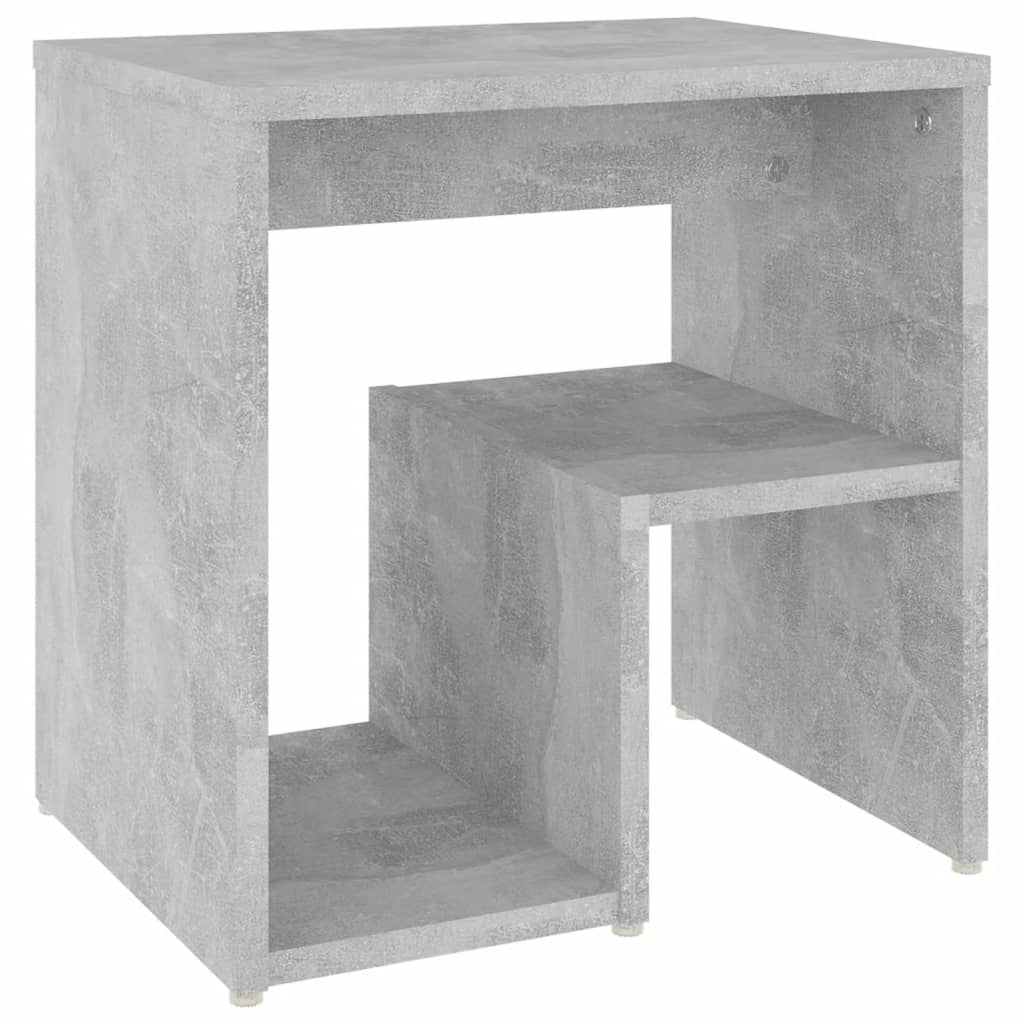Comodino Grigio Cemento 40x30x40 cm in Legno Multistrato - homemem39