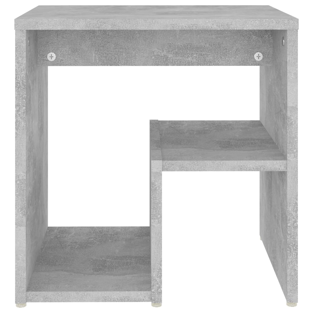 Comodino Grigio Cemento 40x30x40 cm in Legno Multistrato - homemem39
