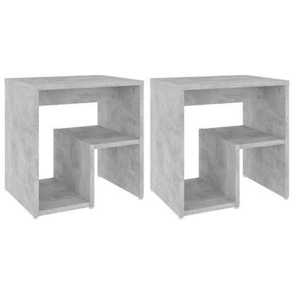 Comodini 2 pz Grigio Cemento 40x30x40 cm in Legno Multistrato - homemem39