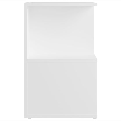 Comodini 2 pz Bianchi 35x35x55 cm in Legno Multistrato - homemem39