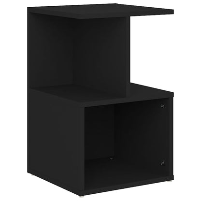 Comodino Nero 35x35x55 cm in Legno Multistrato - homemem39