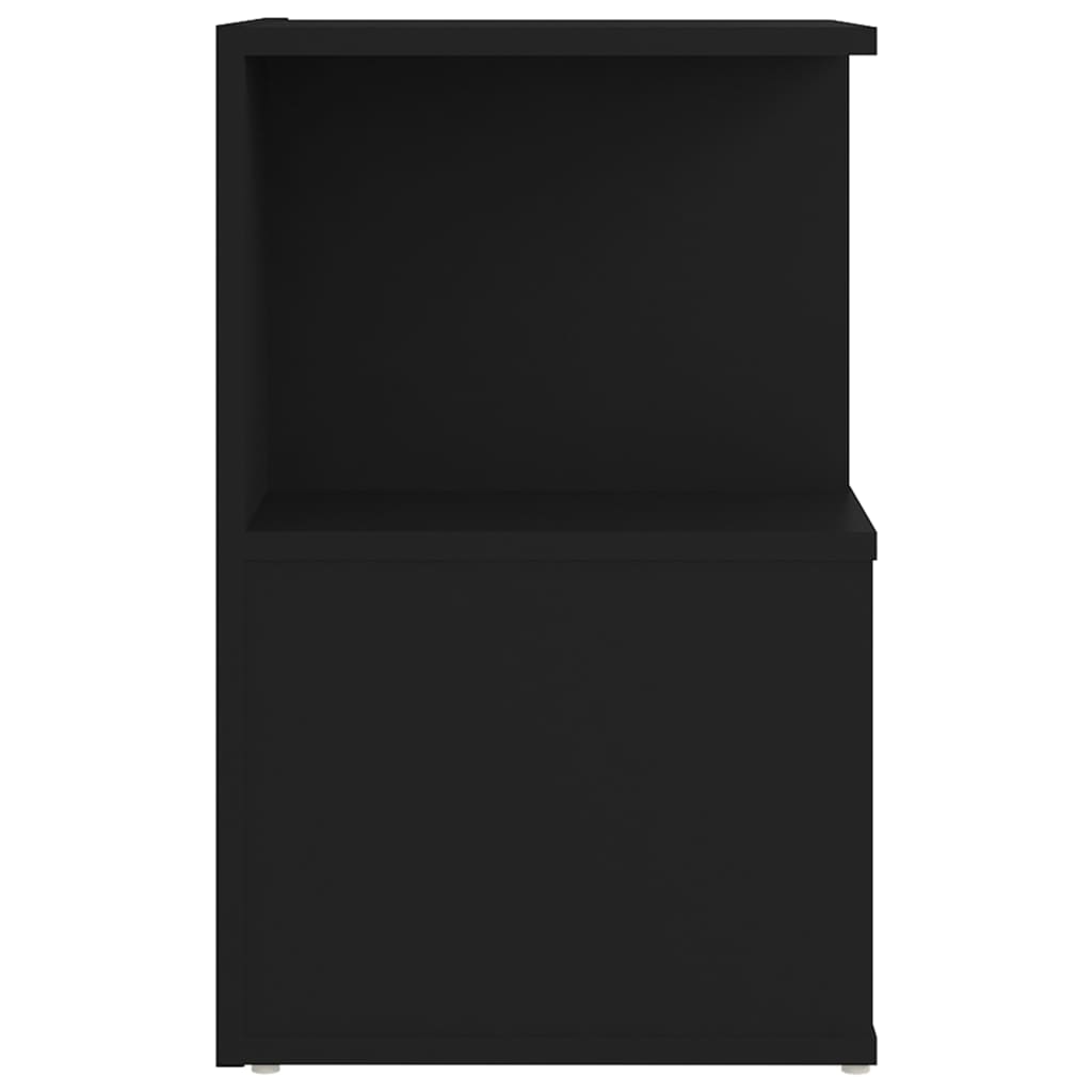 Comodino Nero 35x35x55 cm in Legno Multistrato - homemem39