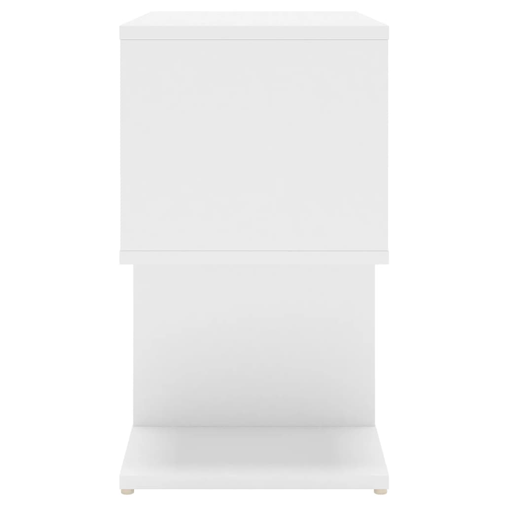 Comodino Bianco 50x30x51,5 cm in Legno Multistrato - homemem39