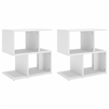 Comodini 2pz Bianchi 50x30x51,5 cm in Legno Multistrato - homemem39