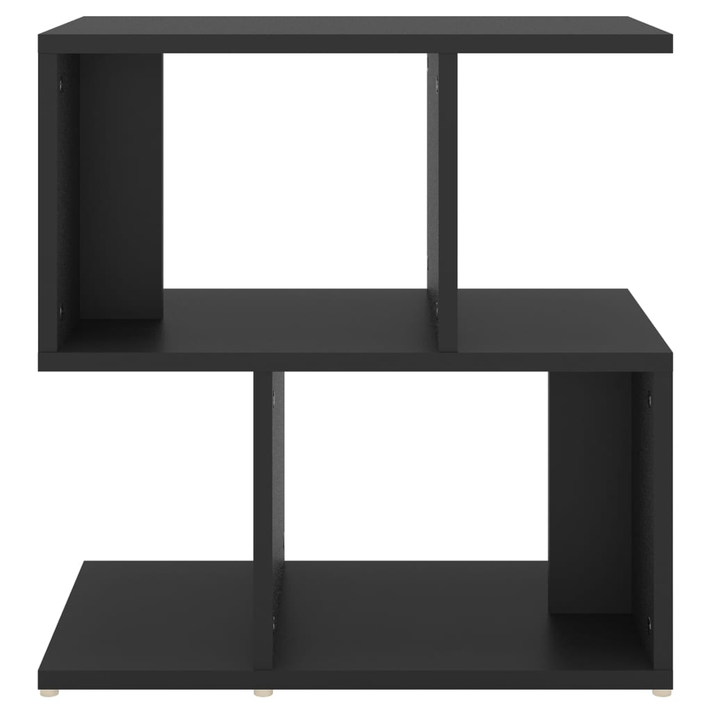 Comodino Nero 50x30x51,5 cm in Legno Multistrato - homemem39