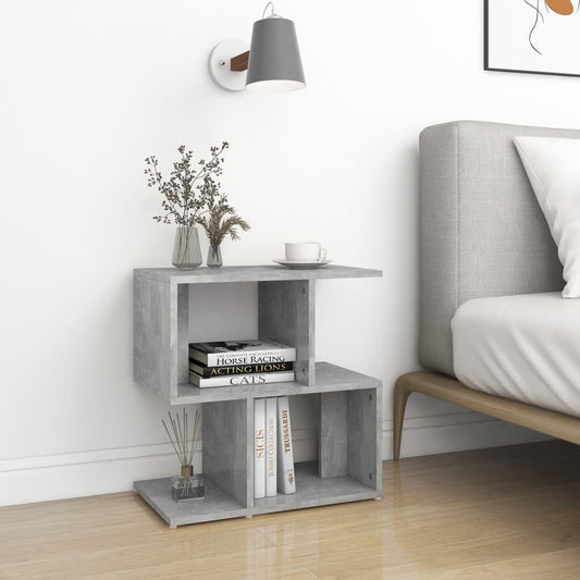 Comodino Grigio Cemento 50x30x51,5 cm in Legno Multistrato - homemem39