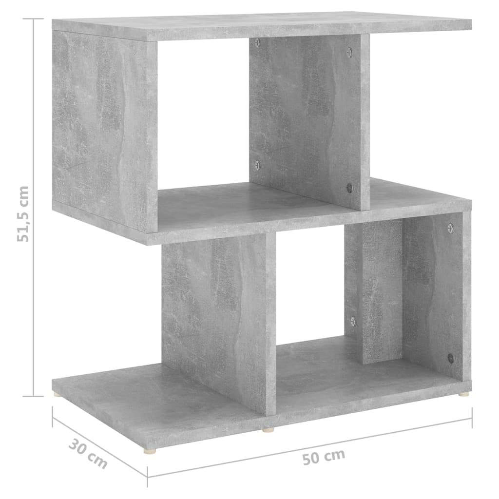 Comodini 2pz Grigio Cemento 50x30x51,5 cm in Legno Multistrato - homemem39