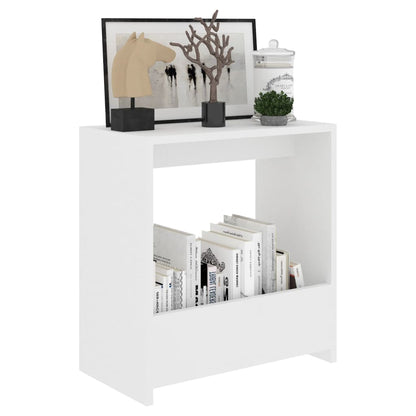 Tavolino Bianco 50x26x50 cm in Legno Multistrato - homemem39