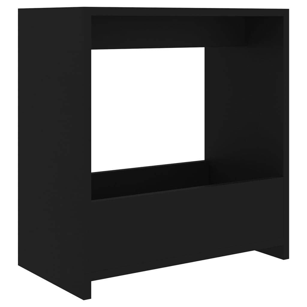 Tavolino Nero 50x26x50 cm in Legno Multistrato - homemem39