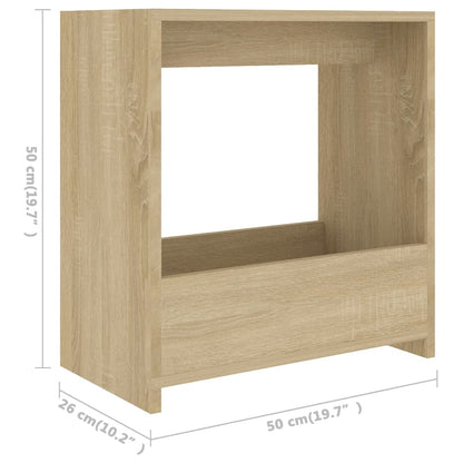 Tavolino Rovere Sonoma 50x26x50 cm in Legno Multistrato - homemem39