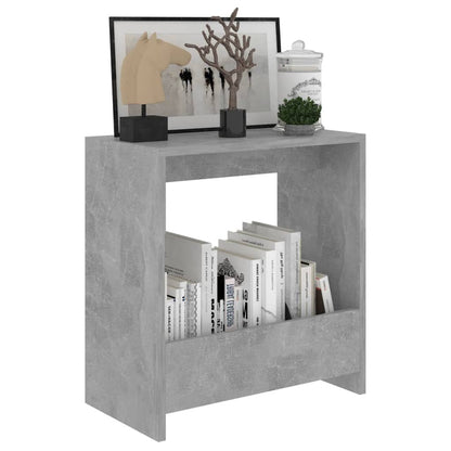 Tavolino Grigio Cemento 50x26x50 cm in Legno Multistrato - homemem39