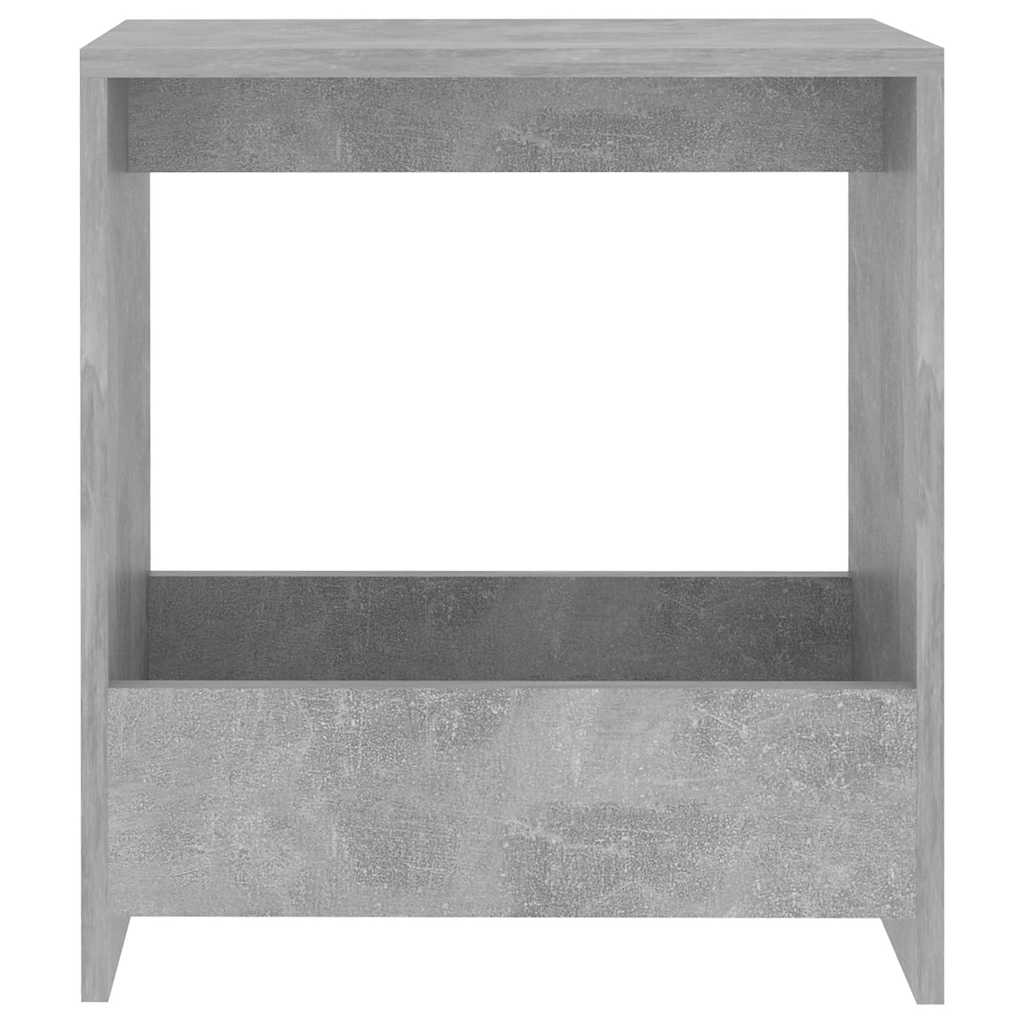 Tavolino Grigio Cemento 50x26x50 cm in Legno Multistrato