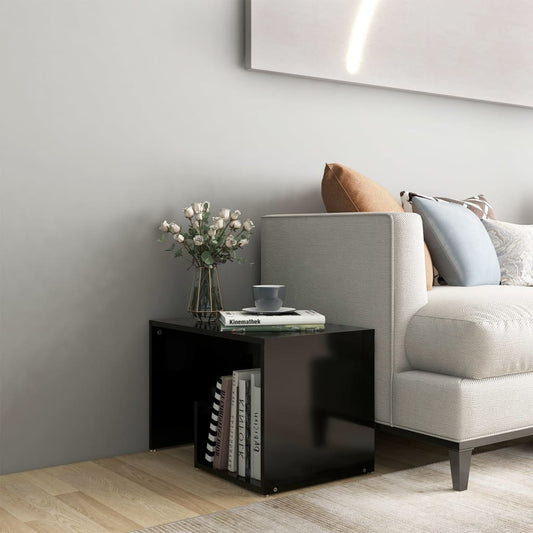 Tavolino Nero 59x36x38 cm in Legno Multistrato - homemem39