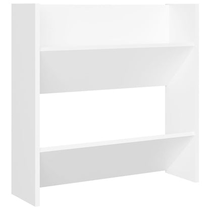 Scarpiere a Muro 4 pz Bianche 60x18x60 cm in Legno Multistrato