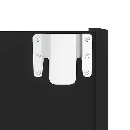 Scarpiera a Muro Nera 60x18x60 cm in Legno Multistrato