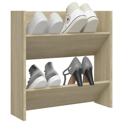Scarpiera a Muro Rovere Sonoma 60x18x60 cm in Legno Multistrato