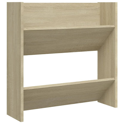 Scarpiere a Muro 2pz Rovere Sonoma 60x18x60cm Legno Multistrato