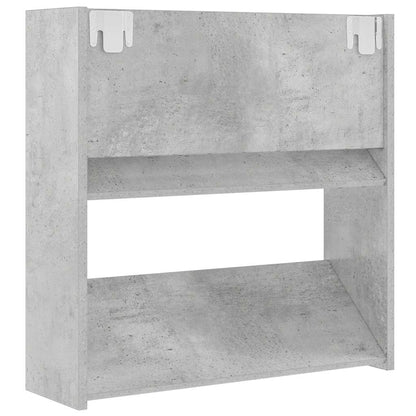 Scarpiera a Muro Grigio Cemento 60x18x60cm in Legno Multistrato | homemem39