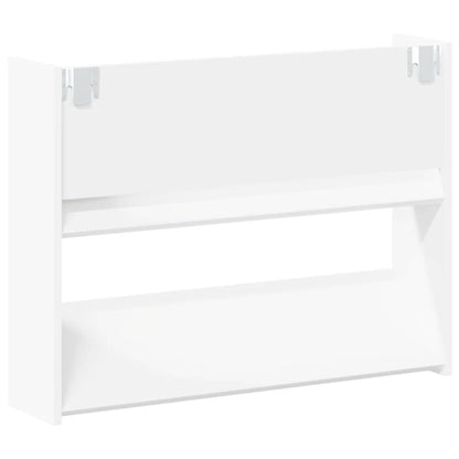 Scarpiere a Muro 2pz Bianche 80x18x60 cm in Legno Multistrato