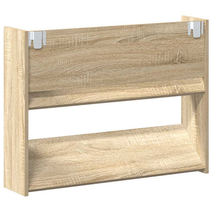 Scarpiere a Muro 2pz Rovere Sonoma 80x18x60cm Legno Multistrato