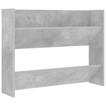 Scarpiera a Muro Grigio Cemento 80x18x60cm in Legno Multistrato | homemem39