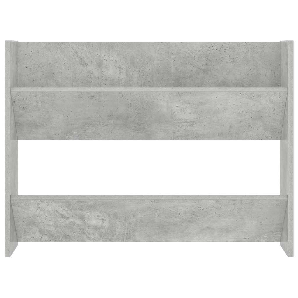 Cement Gray Wall Shoe Rack 80x18x60cm in Multilayer Wood