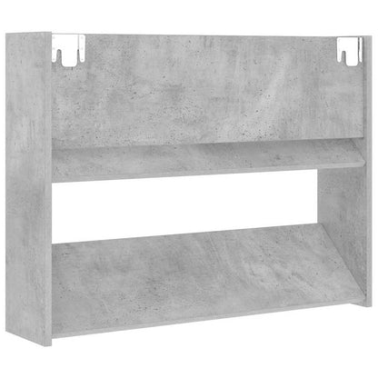 Cement Gray Wall Shoe Rack 80x18x60cm in Multilayer Wood
