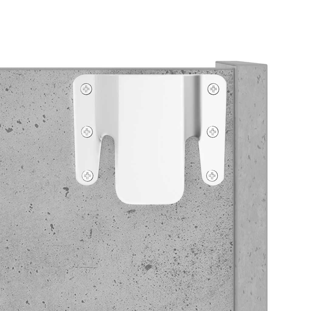 Cement Gray Wall Shoe Rack 80x18x60cm in Multilayer Wood