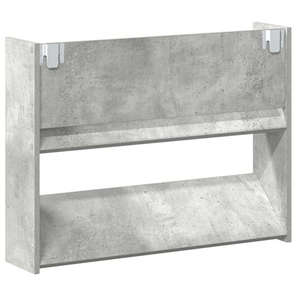 Scarpiere Muro 2pz Grigio Cemento 80x18x60cm Legno Multistrato