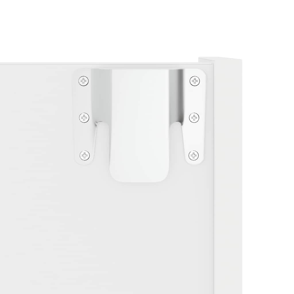 Scarpiera a Muro Bianca 60x18x90 cm in Legno Multistrato