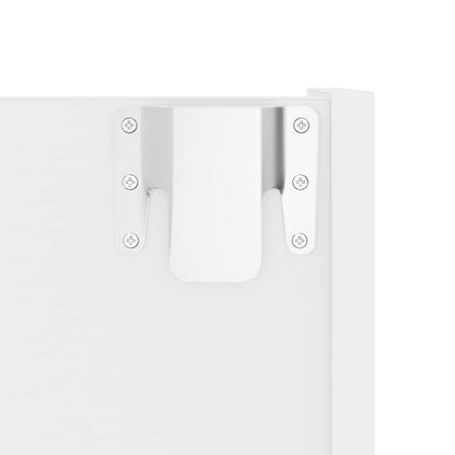 Scarpiera a Muro Bianca 60x18x90 cm in Legno Multistrato