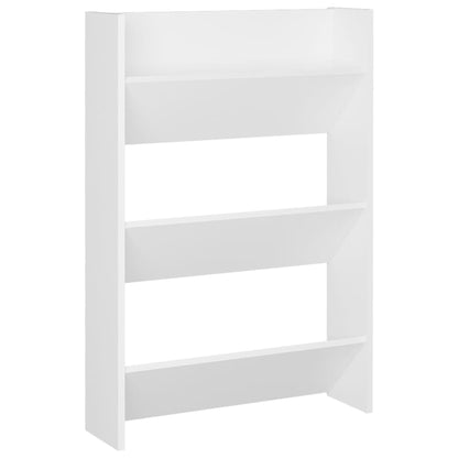 Scarpiere a Muro 2pz Bianche 60x18x90 cm in Legno Multistrato