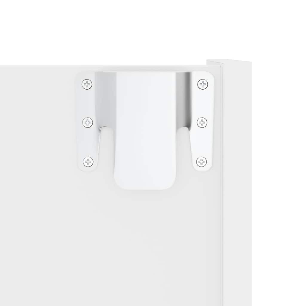 Scarpiere a Muro 2pz Bianche 60x18x90 cm in Legno Multistrato