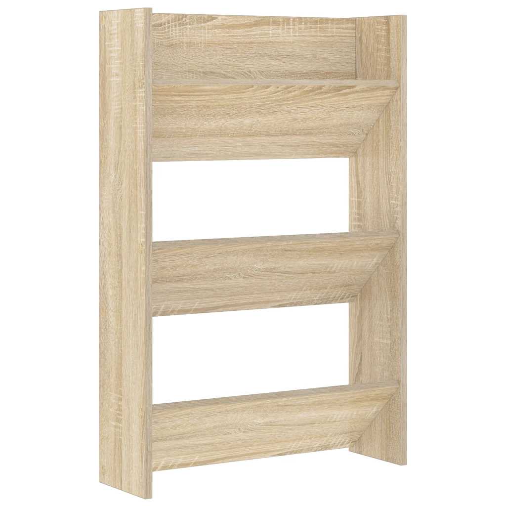 Scarpiera a Muro Rovere Sonoma 60x18x90 cm in Legno Multistrato