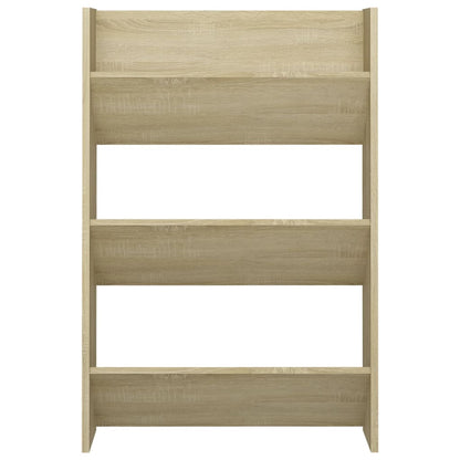Scarpiere a Muro 2pz Rovere Sonoma 60x18x90cm Legno Multistrato