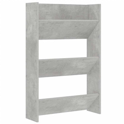 Scarpiere Muro 2pz Grigio Cemento 60x18x90cm Legno Multistrato