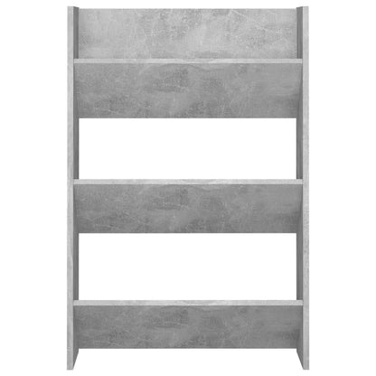 Scarpiere Muro 2pz Grigio Cemento 60x18x90cm Legno Multistrato